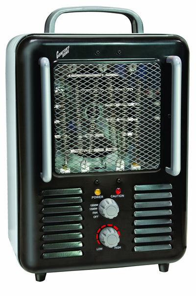 1 of 1:Comfort Zone Multi-Purpose Milkhouse Utility Heater Fan, Black 