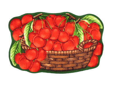 1 of 1:Alfombrilla de cocina antideslizante con estampado de cerezas deliciosas, 18.0 x 30.0 in 