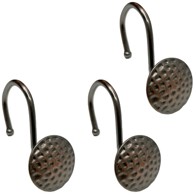 1 of 1:Popular Bath Brandon Metal Shower Curtain Hooks, Orb, 12 Pack 