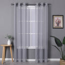 1 of 8:Sheffield 2-Pack Solid Sheer Grommet Window Panel, Gray, 76x84 Inches 