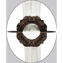 1 of 1:Premius Round Scroll Decorative One Pair Curtain Tie Back, Coffee, 7x7 Inches 