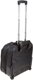 2 of 4:Kenneth Cole Reaction Leather Dual Compartment Wheeled Laptop Portfolio Bag, Black 