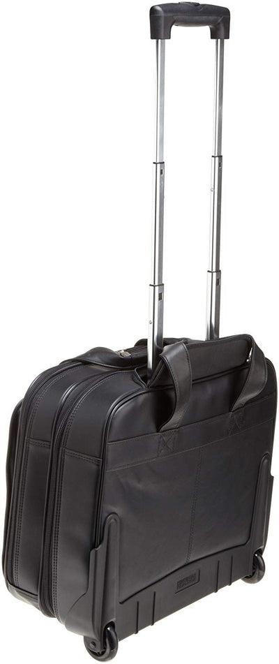 2 of 4:Kenneth Cole Reaction Leather Dual Compartment Wheeled Laptop Portfolio Bag, Black 