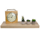 3 of 6:Home Basics Decorative Rectangular Wood Floating Shelf, Oak Design, 23.5x9x1.5 Inches 