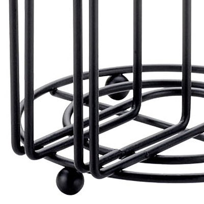 4 of 5:Home Basics Double Wire Free Standing Paper Towel Holder, Black 