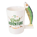 1 of 1:Tasse à anse en céramique en forme de poisson Sip Of Art, 12 onces 