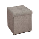 1 of 4:Simplify Faux Linen Folding Storage Ottoman Cube in Grey 