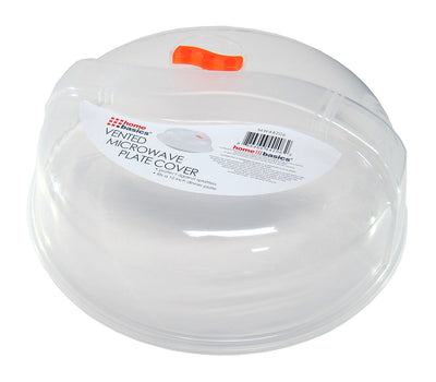 2 of 3:Couvercle pour assiette à micro-ondes Home Basics avec grille d'aération, compatible avec assiette de 10 pouces 