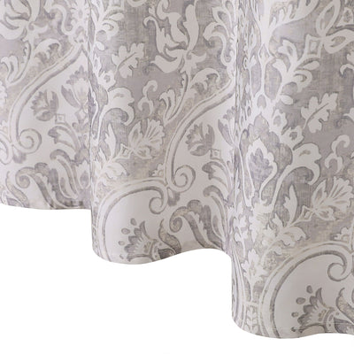 2 of 5:Dorsett Damasco Impreso Cortina de Ducha, Gris, 70x72 Pulgadas 