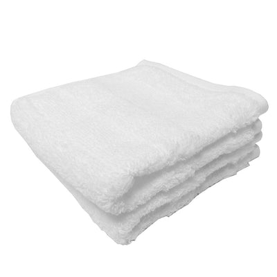 1 of 1:Feather and Stitch Zero Twist Wash Cloth, 12x12 Inches, White (Pack of 2) 