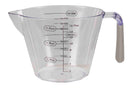 5 of 12:Ensemble de 3 tasses à mesurer en plastique Home Basics avec poignée en caoutchouc, transparent 