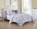 1 of 2:Paris Night 5 Piece Quilt Set, King, Taupe 