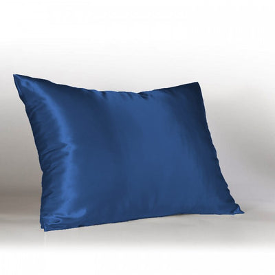 1 of 1:Better Home 100% Satin Zippered Pillow Protector Standard Size Navy Blue - 19x25 