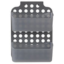 1 of 5:Organiseur réglable en plastique Home Basics pour armoire, transparent et gris 