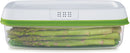 1 of 6:Rubbermaid Freshworks Produce Saver Food Storage Container, Long Rectangle, 8.4 Cup, Green 