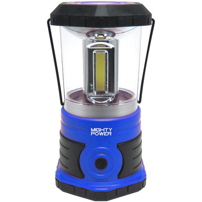 1 of 2:Mighty Power 4D LED Camping Lantern With Rubber Base, Compass-Handle, X-Large, Blue-Black, 750 Lumens 