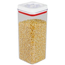 3 of 4:Home Basics 4 Piece Twist N’ Lock Air-Tight Plastic Square Canister Set, Clear 