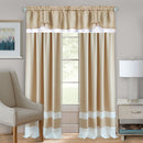 2 of 6:Darcy Textured Rod Pocket Window Panel, Tan-White, 52x84 Inches 