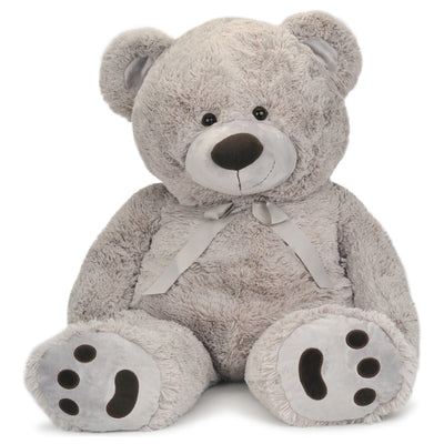 1 of 8:JOON Huge Teddy Bear With Ribbon, Light Gray 