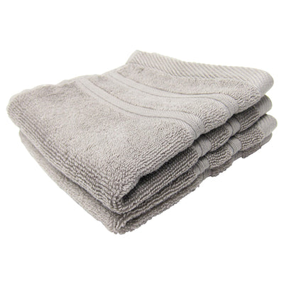 1 of 1:Feather and Stitch 2-Ply Wash Cloth, 2-Pack, 13x13 Inches, Silver 