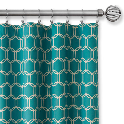5 of 7:Prelude Trellis Reversible Blackout Window Panel, Marsala-White, 50x84 Inches 