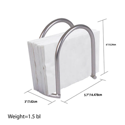 4 of 4:Home Basics Napkin Holder, Satin Nickel Simplicity Collection 