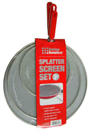 2 of 3:Home Basics 3-Piece Splatter Screen Set, Colors May Vary 