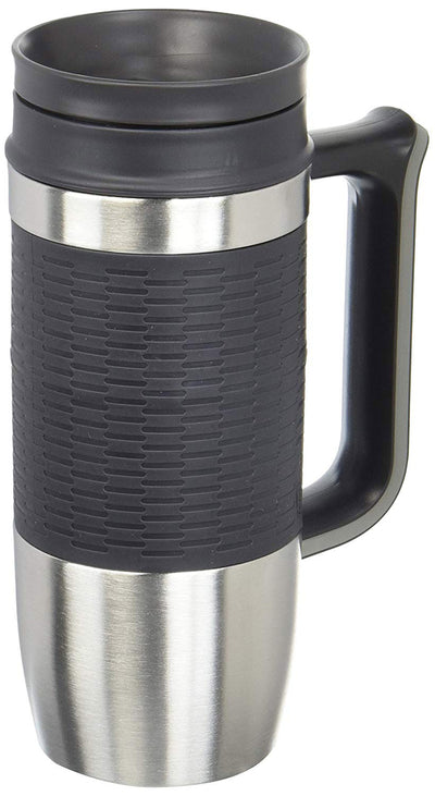 1 of 3:Trudeau Maison Boardroom II Travel Mug, 16 Ounces, Stainless Steel-Grey 