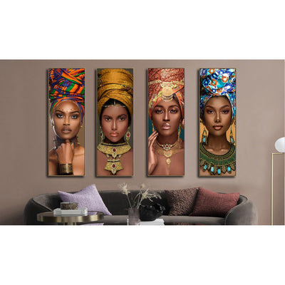 2 of 2:Premius Beauty and Strength Lacquered Canvas Wall Art, Blue, 12x36 Inches 