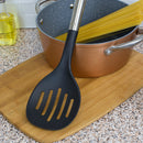 7 of 11:Écumoire en nylon résistant aux rayures Home Basics Mesa avec acier inoxydable, 13 pouces 
