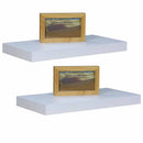 1 of 1:Home Basics Paquete de 2 estantes flotantes, blanco, 18.0 x 9.0 x 1.5 in 