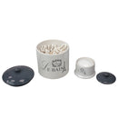 2 of 4:Home Basics Le Bain Paris Juego de recipientes de cerámica de 2 piezas con bandeja de tocador de cerámica a juego, color blanco 