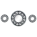 1 of 1:Premius 3-Piece Decorative Mirror Set, Silver, 34x15 Inches Overall 