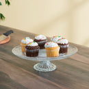 2 of 4:Home Basics Glass Decorative Cake Plate, Clear, 11.5x3 Inches 