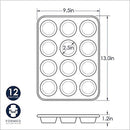3 of 4:Nordic Ware 12 Cup Natural Aluminum Muffin Pan, Silver, 2.5 Inches 