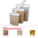 8 of 9:Home Basics 3-Piece Plastic Food Storage Container Set, White 