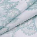 3 of 5:Cortina de ducha con estampado floral Filmore, azul spa, 70 x 72 pulgadas 