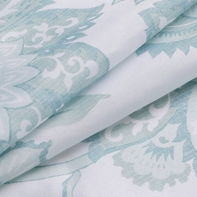 3 of 5:Cortina de ducha con estampado floral Filmore, azul spa, 70 x 72 pulgadas 