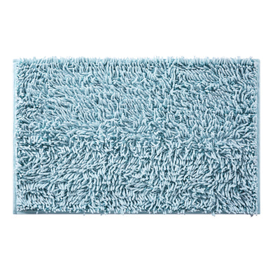 1 of 2:Non-Skid Backing Noodle Bath Rug, Aqua Blue, 18x28 Inches 
