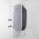 4 of 4:Home Basics Arabesque - Bolsa de tela no tejida con ventana transparente, color blanco 