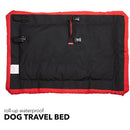 8 of 8:Coleman - Cama grande para perros para viajes, enrollable, plegable, plegable, para mascotas, camas de viaje, color rojo 