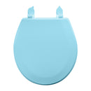 1 of 5:Siège de toilette rond standard biseauté Bath Bliss, bleu clair 
