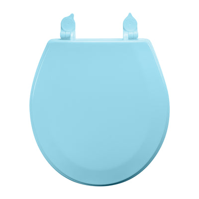 1 of 5:Siège de toilette rond standard biseauté Bath Bliss, bleu clair 