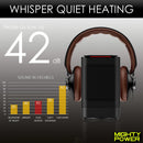 3 of 9:Mighty Power Personal Oscillating Space Calentador de cerámica con ventilador, 950 vatios, negro, 8 x 5 pulgadas 