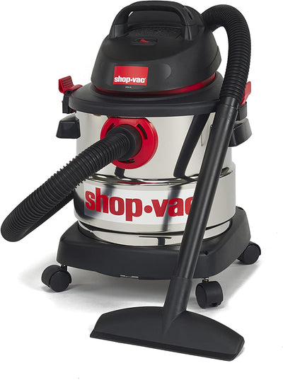 3 of 5:Shop-Vac 5-Gallon 4.5 Peak HP Wet Dry Vacuum, Stainless Steel 