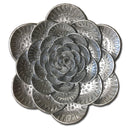 1 of 1:Premius Resina Metálica En Relieve Floral Decoración de Pared, Plateado, 12 Pulgadas 