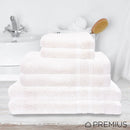 4 of 6:Juego de toallas de baño de algodón peinado Premius Premium de 6 piezas, blanco 