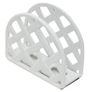 1 of 3:Porte-serviettes en fonte tissée Home Basics, blanc, 14 x 5 x 12 cm 