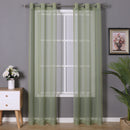 1 of 7:Sheffield 2-Pack Solid Sheer Grommet Window Panel, Sage, 76x84 Inches 