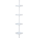 1 of 2:Organizador de ducha de esquina de 4 niveles Bath Bliss en blanco 